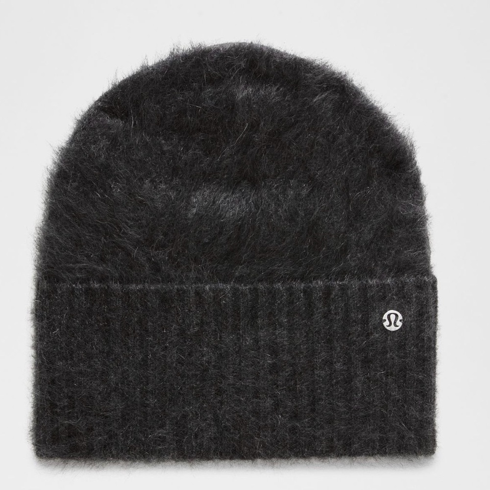 🆕 LULULEMON Fuzzy Cashmere Beanie Heathered Light Onyx NWT